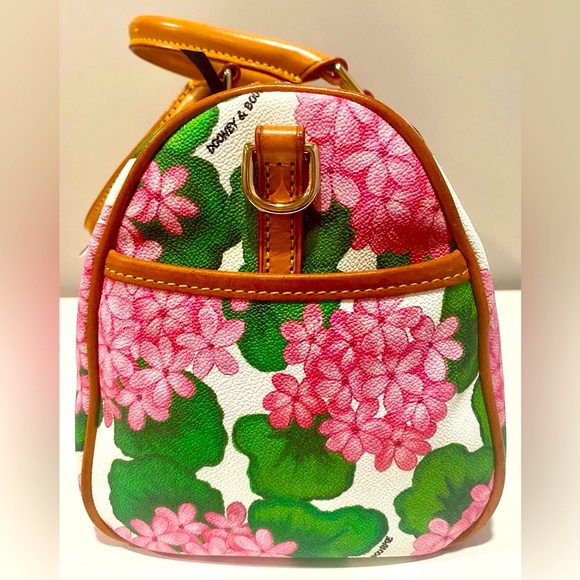 Dooney & Bourke Hydrangea Satchel Barrel Bag Pink Red - Picture 4 of 16